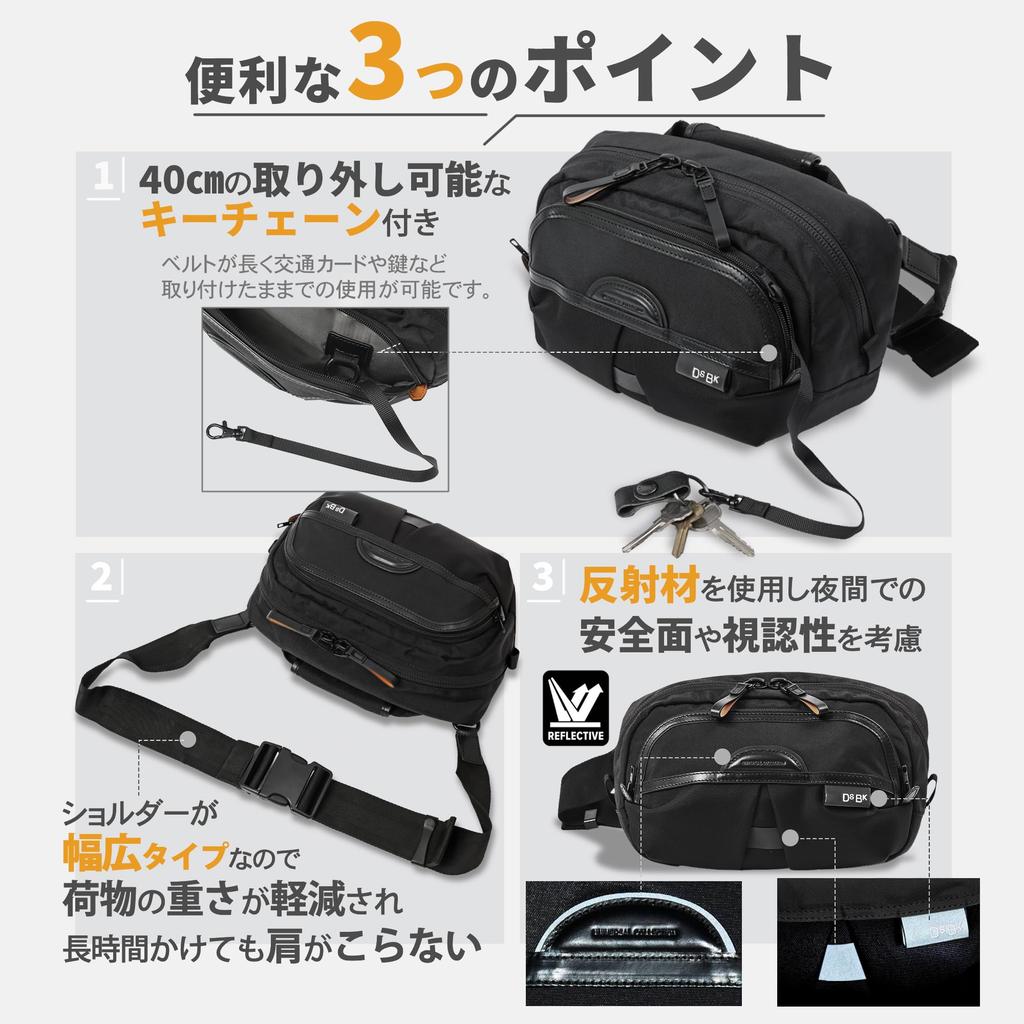 DSBK Men's EverydaySling Crossbody Sling Bag (KOH-3386) for 8-inch Tablets (Black)