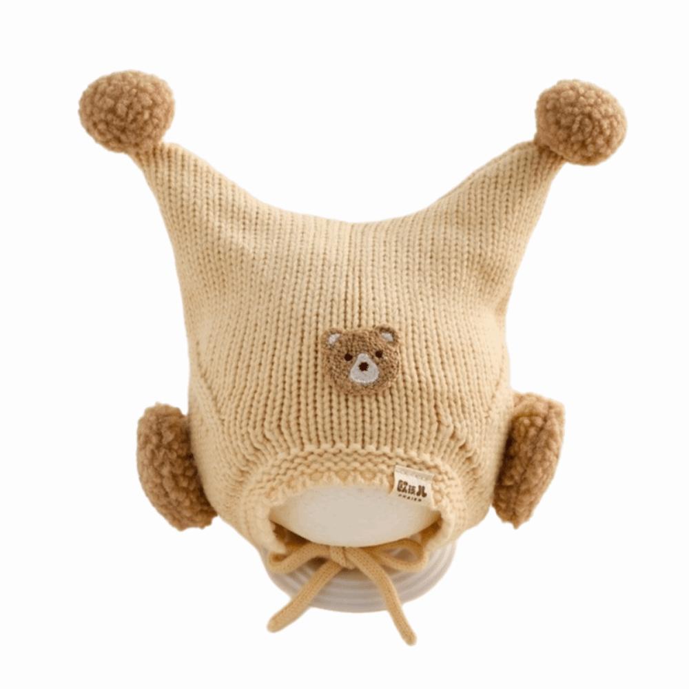 Cold-Resistant Toddler's Plush Knitted Hat Cute Kids Ear Protection Hat Photography Props