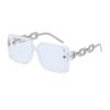 Box Sunglasses Women'S Trendy Metal Chain Glasses Legs Sunglasses Men'S Trendy Glasses