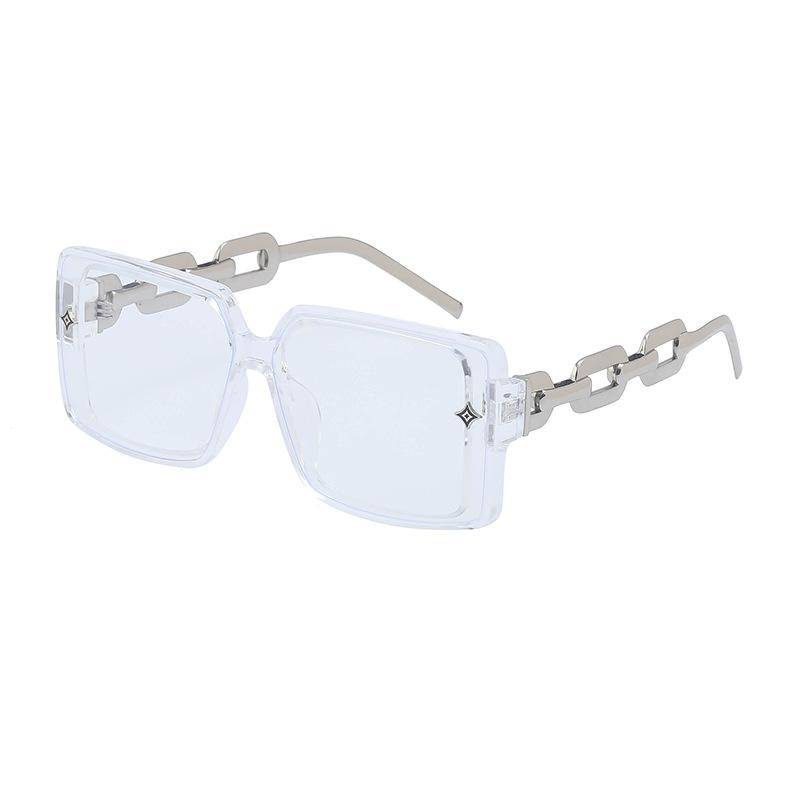 Box Sunglasses Women'S Trendy Metal Chain Glasses Legs Sunglasses Men'S Trendy Glasses