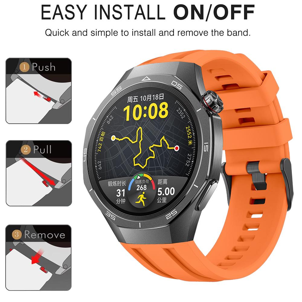 Cinturino senza spazi compatibile con Huawei Watch GT5 Pro 46mm Uomo Donna Cinturino da polso di ricambio in silicone per Huawei GT5 Pro 46mm
