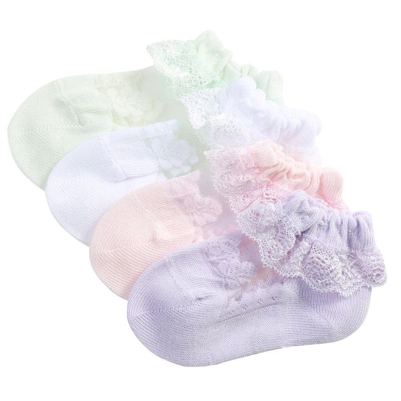 Children's Summer Lace Princess Stockings - Thin Crystal Lace Socks for Baby Girls