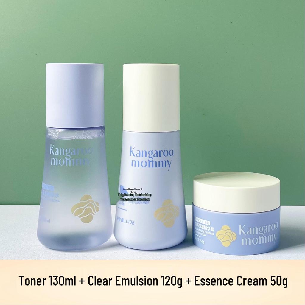 Youth Glow Skincare Kit: Softening Toner, Clear Emulsion, Essence Cream, Cleansing Milk.