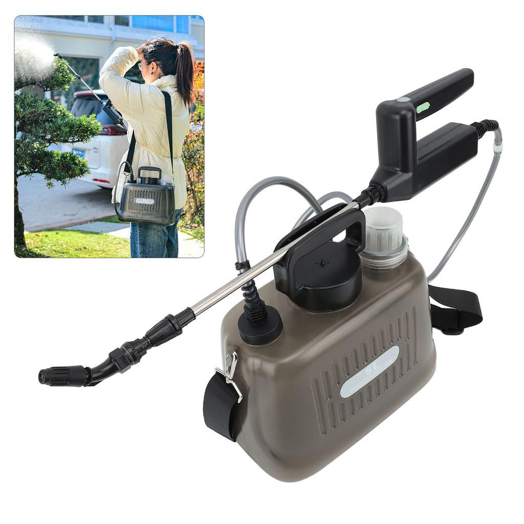Electric Sprayer Portable 5L 2000mAh Battery Powered Automatic with 4 Nozzles Electric   Sprayer for Car Washing Garden