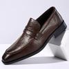 Large Size 48 Men's Slip-On Loafers Soft Sole Leather Shoes Spring Business Formal Casual One-Piece Driving Shoes