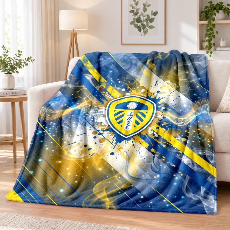 Leeds United Fußball Bedruckte Flanelldecke Warmer Komfort Bettüberwurf Für Innenbereich Heimdekoration