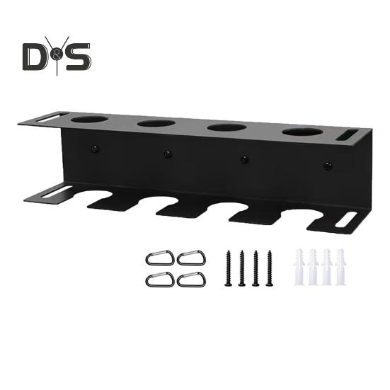 

Настенный держатель для бейсбольной биты с 4 карабинами. Прочная несущая двухслойная конструкция. Простая установка. Стойка для хранения бейсбольных бит. чёрный