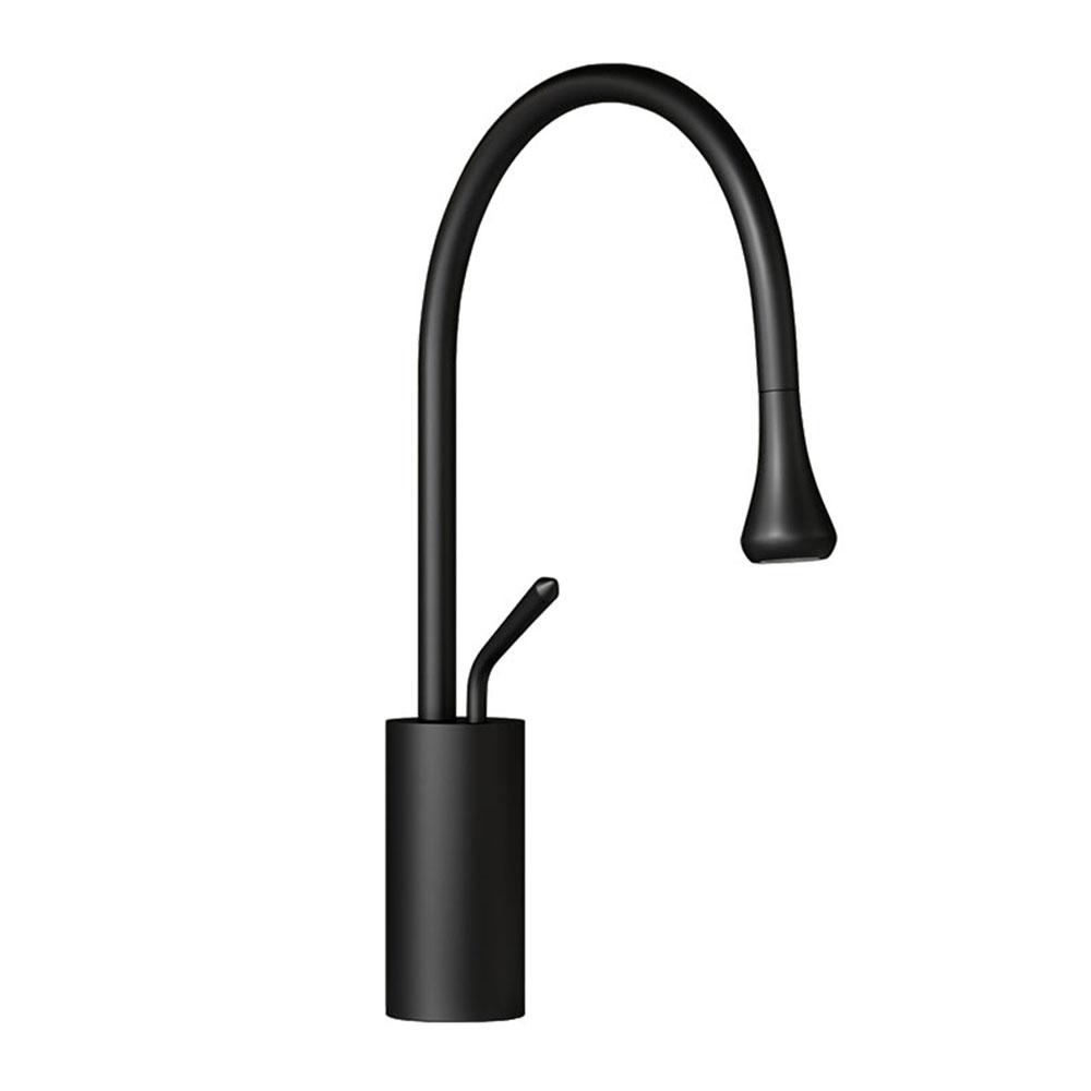 Modern Black  Bathroom Faucet with Crane Deck Mounted Hot And Cold Water Mixer Tap Sink Basin Crane Faucet for Bathroom