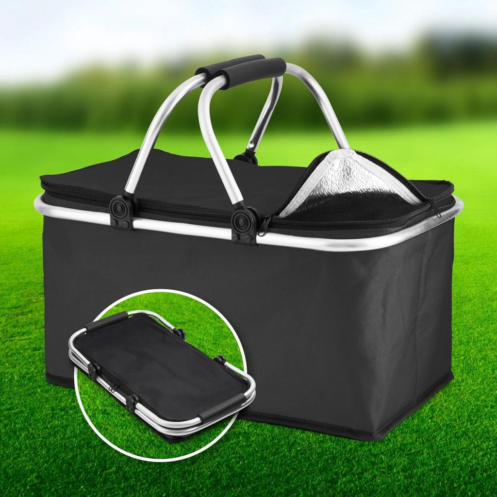 30l Insulated Cooler Picnic Basket For Camping And Outdoor Activities**