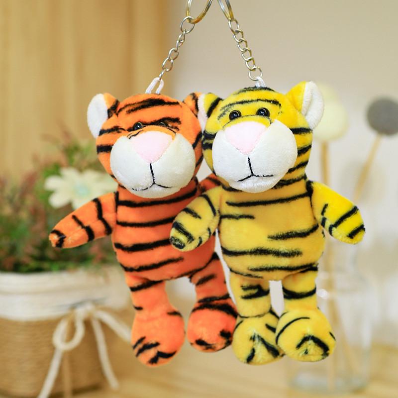Tiger Year Plush Keychain With Soft Cotton Filling For Lucky Charm And Bag Decor
