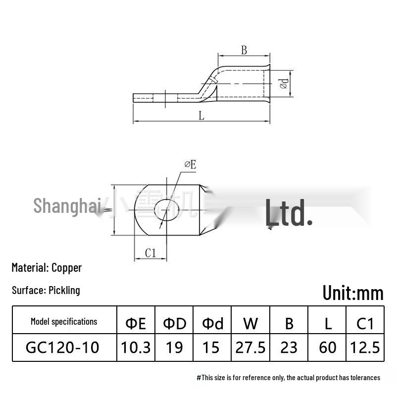 GC Flared Copper Tube Terminal 10-400 Sqmm Cable Connector Lug