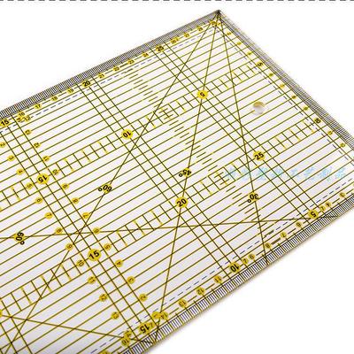 Multifunkční čtvercové pravítko na prošívání 15x30 cm pro DIY šití & přídavek na šev