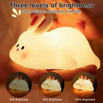 Bunny Night Light Dimmable Rabbit Bedside Lamp with Tap Sensor 3