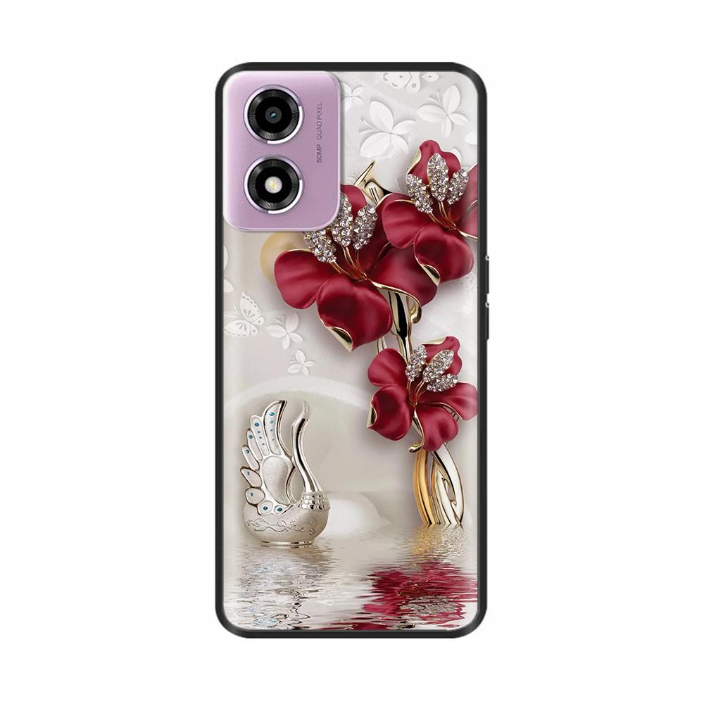 Phone Case For Motorola Moto E14 Case Soft TPU Painted Back Cover For Motorola E14 E 14 MotoE14 Full Protective Phone Shell Capa