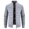 Maglioni Autunno Inverno da Uomo Maglieria Giacca Moda Cuciture Collo Alto Giacca Imbottita Giacca Imbottita da Uomo