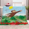 Soft Blanket for Sofas Curious George Thin Wadding Blanket Bed Warm Blankets for Cold Fluffy Plaid Home and Decoration Cobija
