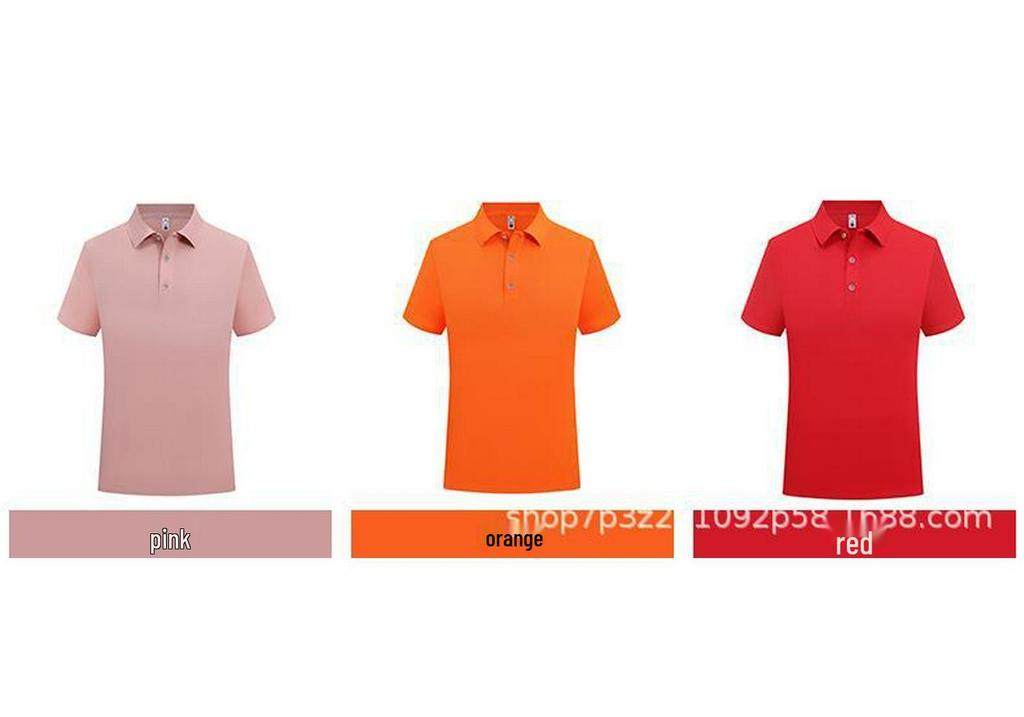 Custom Polo Shirts with Logo Print – Solid Color, Breathable, Short Sleeve Work Uniforms