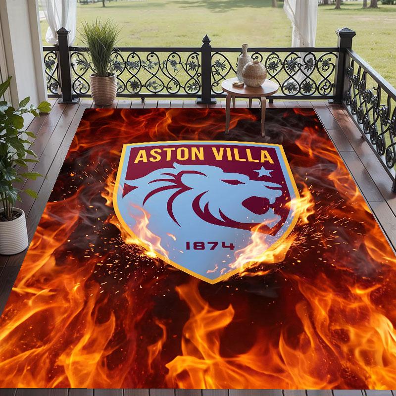 Soft Floor Carpet Aston Villa Football Pattern Area Rug Decorative Mat For Home Room Decoration