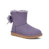 UGG Bailey Double Layer Leather Warm Durable Round Toe Short Snow Boots Women boots Purple 1127130-LMV