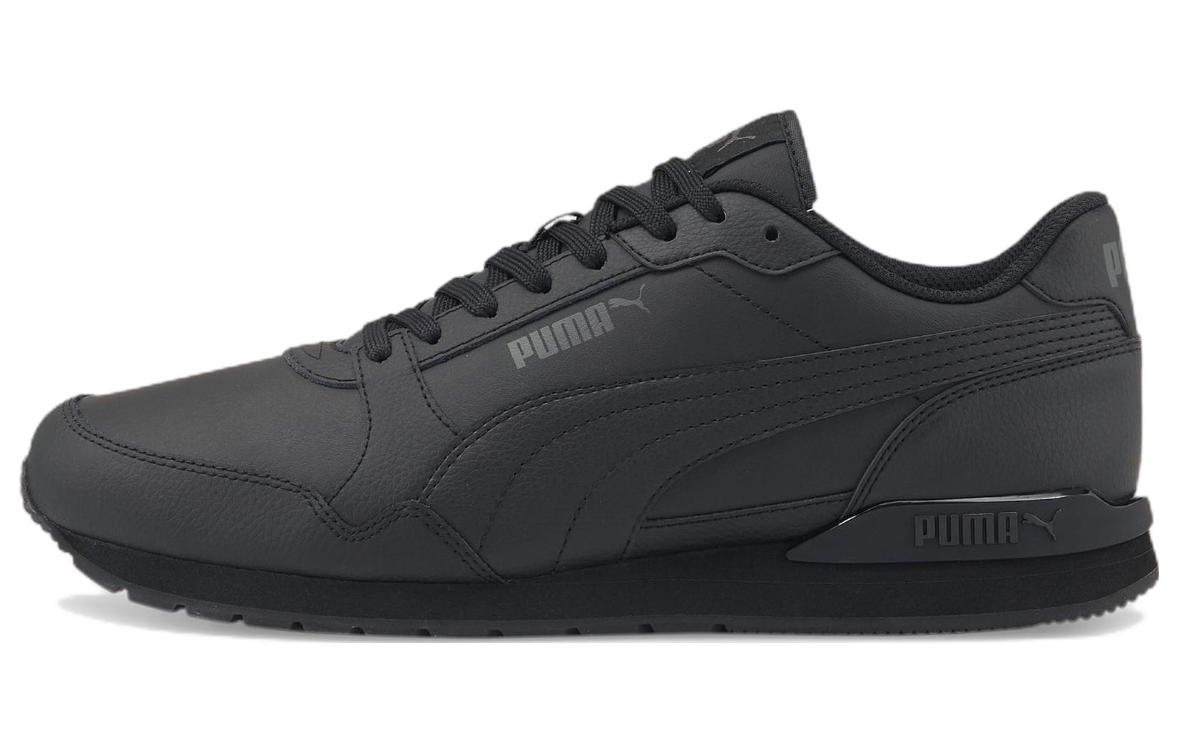 PUMA St Runner V3 Leather Triple Black 384855-11 35.5