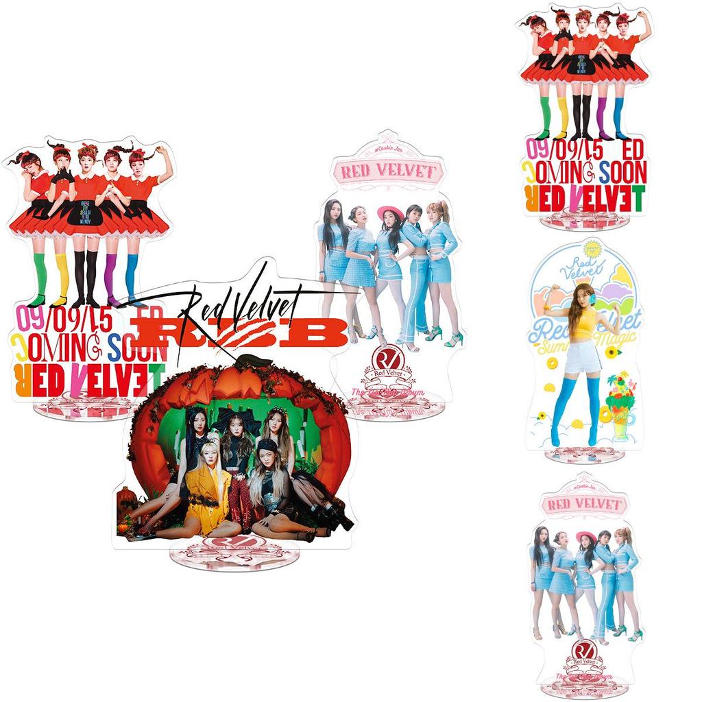 Exquisite Red Velvet Acrylic Standee Featuring Yeri Irene For Elegant Table Decor