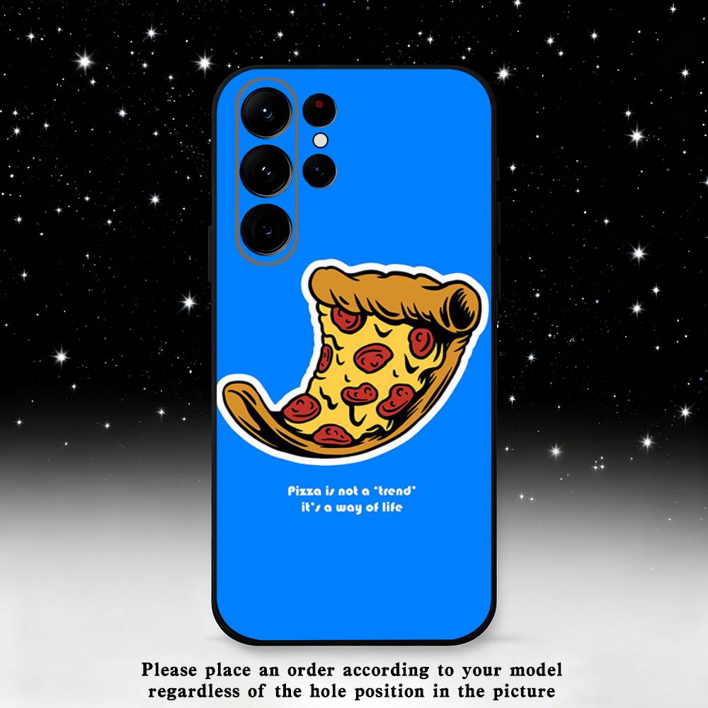 Delicious Photographer Pizza Phone Case For Samsung S25,S24,S21,S22,S23,S30,Ultra,S20,Plus,Fe,Lite,Note,10,9,5G Black Cover