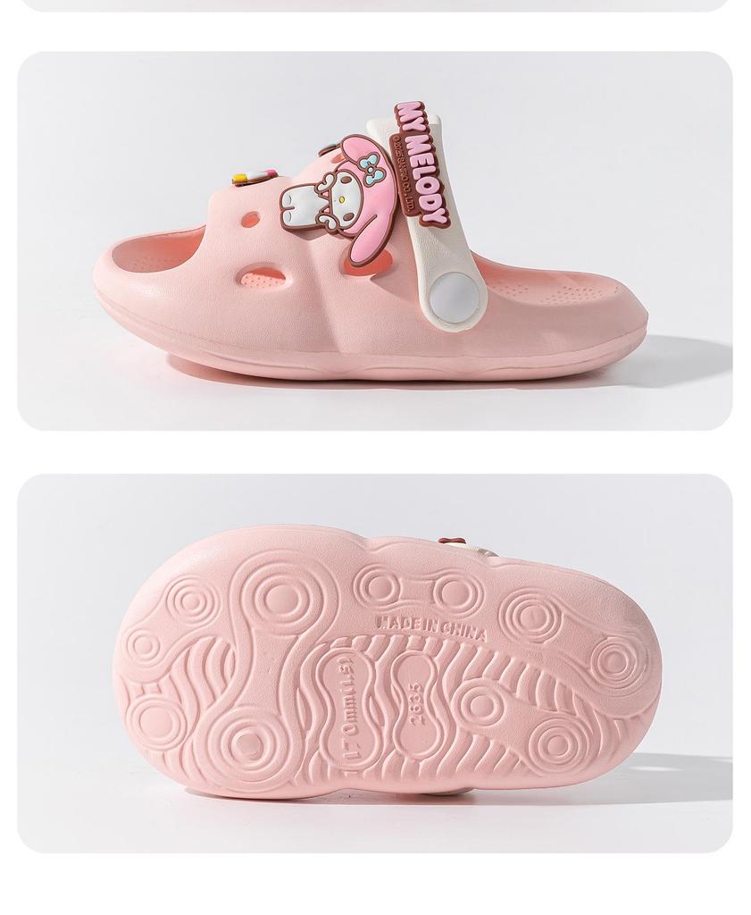 Sanrio Girls' Non-Slip Cartoon Summer Slippers - Lightweight & Soft Sole for Children