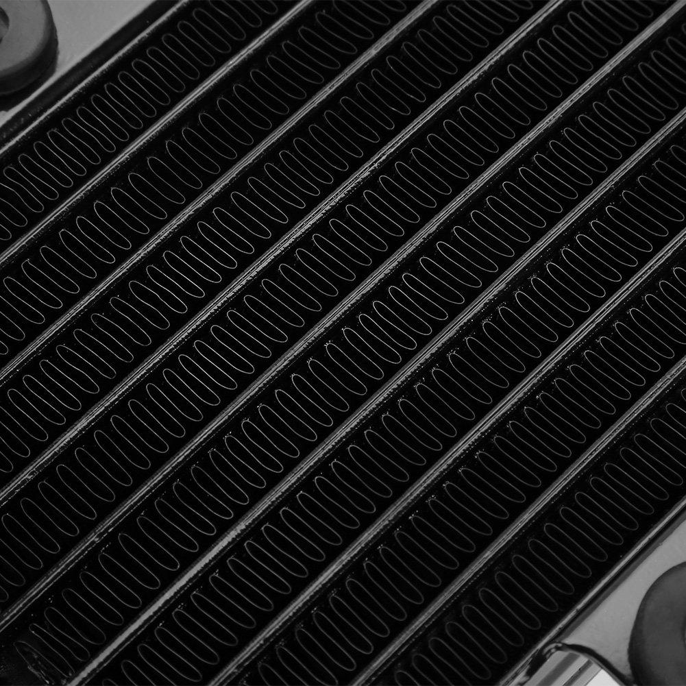 Motorcycle Aluminum 125ml Engine Oil Cooler/Cooling Radiator for 125cc-250cc ATVs, Black