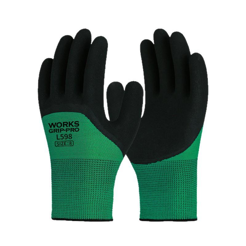 Γάντια Εργασίας Επενδυμένα με Αφρό Λάτεξ - Ανθεκτικά στη Φθορά, Αντιολισθητικά, Ενισχυμένα Προστατευτικά Γάντια από Νάιλον και Καουτσούκ