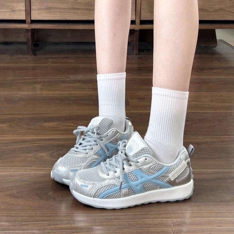 Korean Version of Student Trend Fashion Lightweight Mesh Breathable Sneakers Women's Ins Street Shooting Versatile Niche Running Shoes Summer