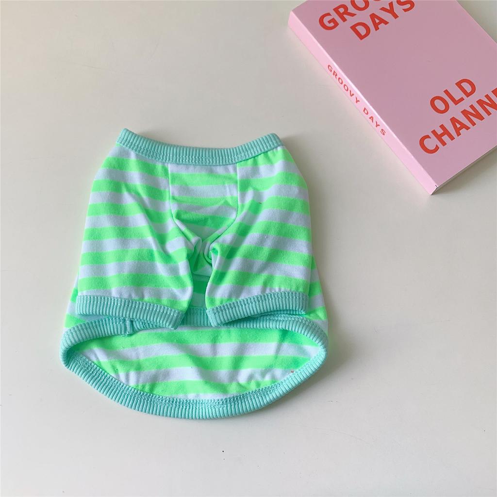 Spring Summer Pet Striped T-shirt Teddy Dog Cat Yorkshire Schnauzer Two-legged Shirt Clothes Dog Clothes for Small Dogs Girl