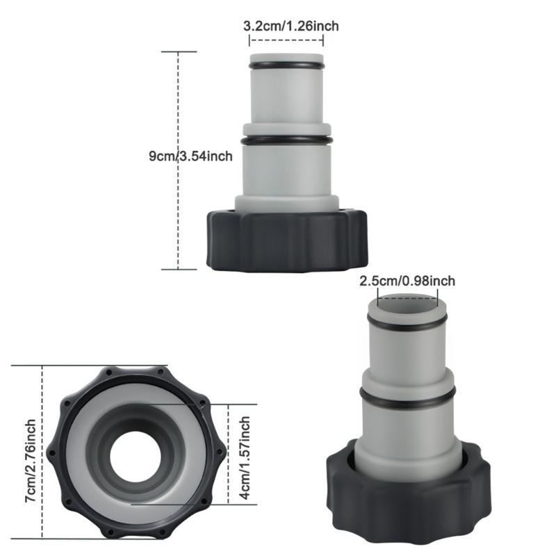 For Above Ground Swimming Pool Cleaning Stand Hose Conversion Adapter Outlet Strainer Inlet Connector Fitting Accessory