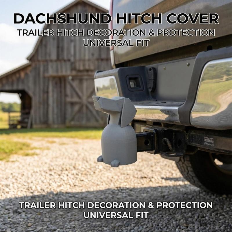 Dog Head Trailer Hitch Cover Quick Installation Trailer Coupling Cover Caps Protector For Auto Accessories