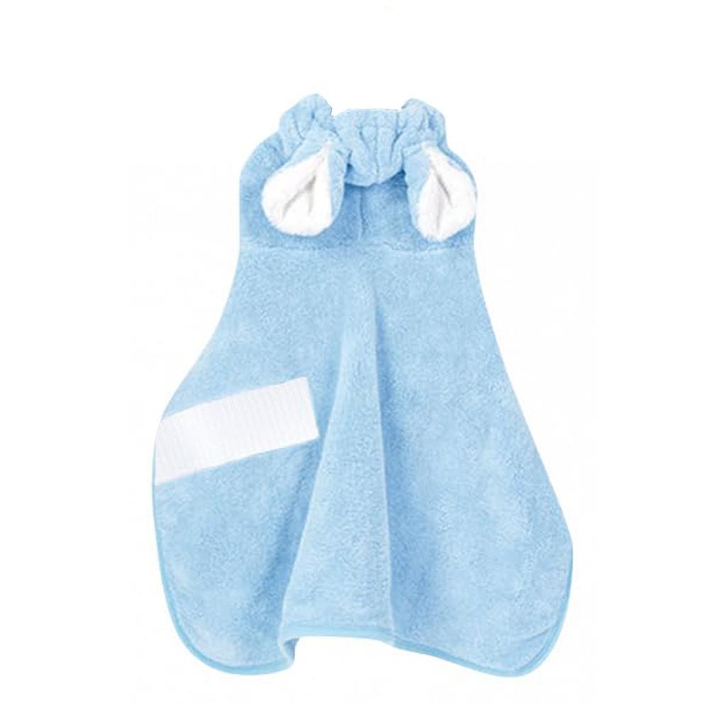 Halat de baie pentru animale de companie, Prosop pentru câini și pisici, Super absorbant, Prosop drăguț pentru baie câini, Palton cu glugă, Guler și curea abdominală ajustabile, XS până la XL