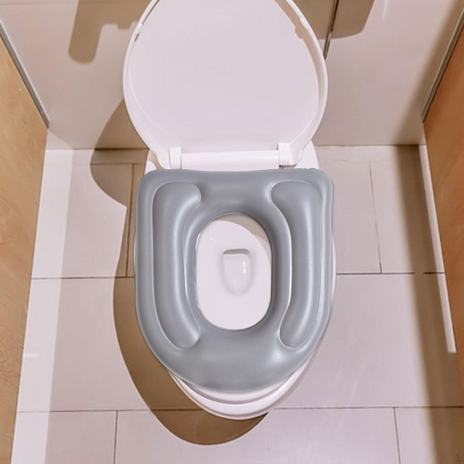 

Надувной туалет Накачивание Универсальный Удобный Многофункциональный с присосками Подушка-поддержка для Gray