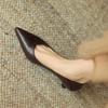Fashion NEW Spring/Autumn Women Pumps Genuine Leather Shoes for Women Pointed Toe Thin Heel Shoes Cocise Black High Heels Stiletto Heels