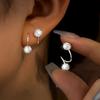 Fashion High Sense, Double Head Full Diamond Ball, Spiral Earrings 2 Shape, Women's Niche Design Earrings