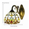 Sconce Lamp with Stained Glass Shade Classic Wall Compact