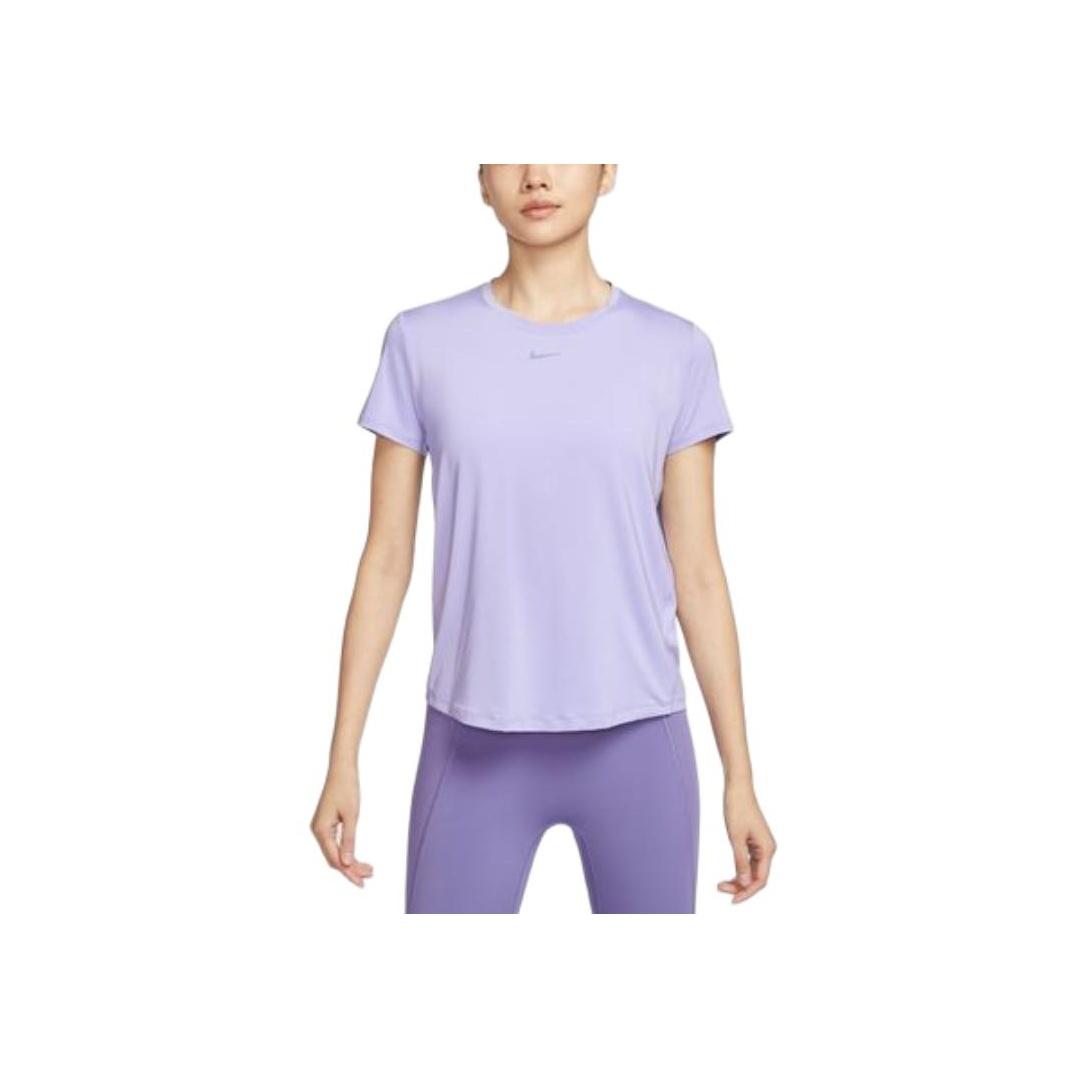 Женский топ Nike Dri-Fit One Classic с коротким рукавом, модный логотип, фиолетовый FN2799533 S