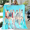 BTS 3D Kpop Bangtan Boys Couverture de lit Bureau Maison Randonnée Pique-nique Couette Épaisse Couvre-lit Tendance Couverture en Flanelle