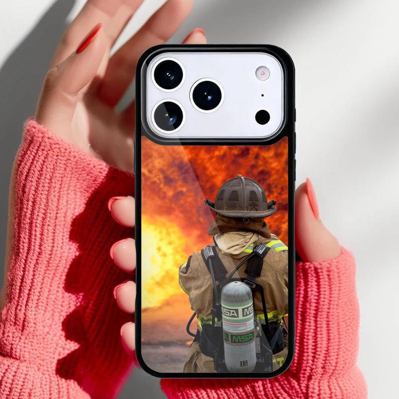 Brandweerman Brand Brandweerman zacht Telefoonhoesje voor iPhone 17 16 15 14 13 Pro Max Achterkant voor 12 11 Pro Coque