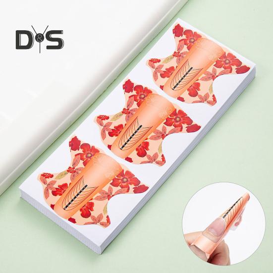 100 szt. Profesjonalne Formy do Długich Paznokci Akrylowe Formy Papierowe do Paznokci Łatwe w Użyciu Grube Formy do Przedłużania Paznokci Narzędzia do Manicure