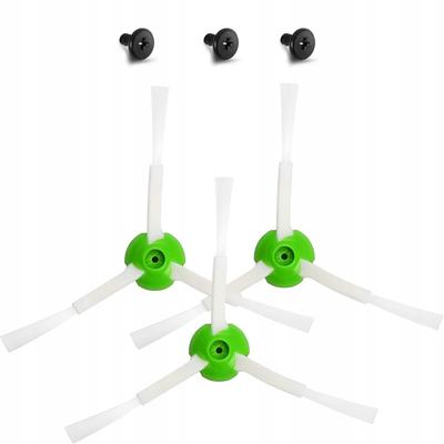 Rosfix SideBrush Set 3x – Szczotki Boczne Do iRobot Roomba I3 I5 I7 J7 J9 E5 Combo | 3 Szt. | TPR + Nylon | Biało-Zielone