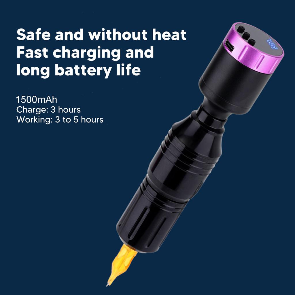 1300mAh Tattoo Power Supply Cordless   Interface Digital Display Lightweight Tattoo Machine Battery