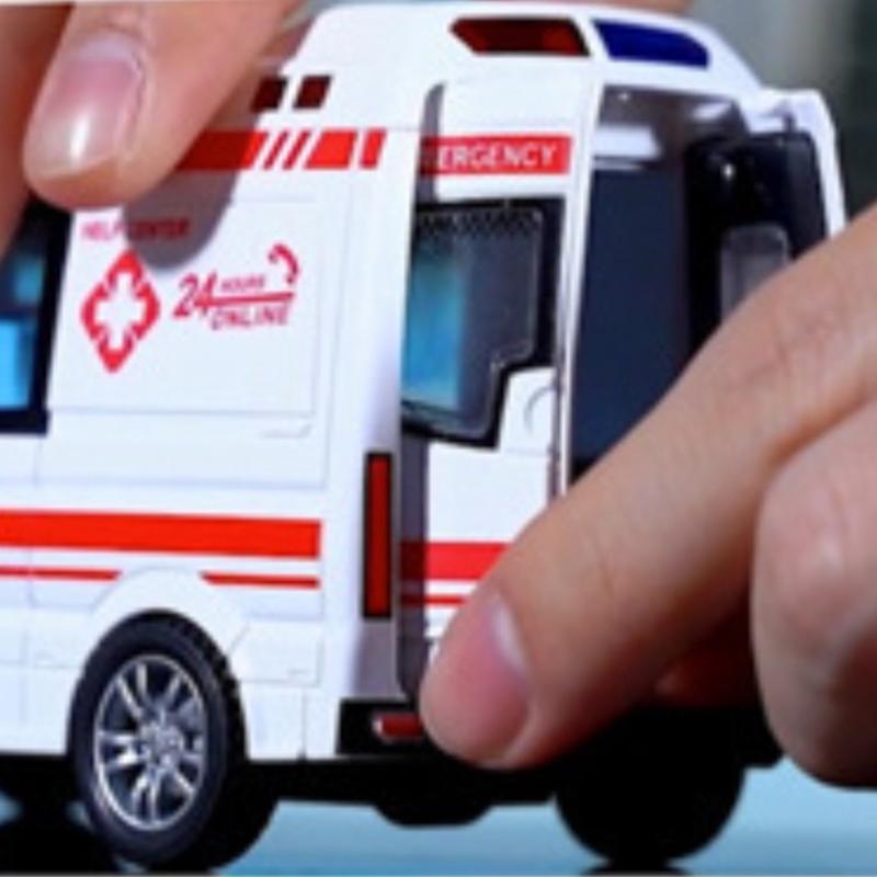 1Pc Boys Toys 1:32 Mini Car Diecast Ambulance Fire-Truck Policecar Model Sound And Light Vehicle Simulation Collection Gifts