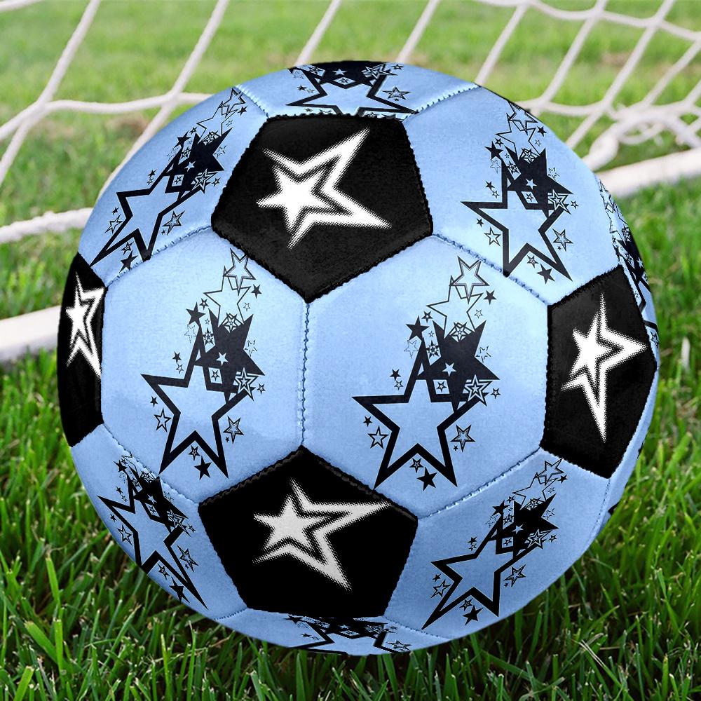 1PC Starry Night Sky Star Symbol Soccer Ball Size 5 Football Machine Sewn Indoor/Outdoor Universal Football Gift W75