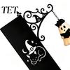 Dark Fairy Tale Room Ornament Hanging Ghost Book Light, Spooky Iron Bookshelf Decor with Warm Halloween Party Table Glow, Gothic Reading Corner