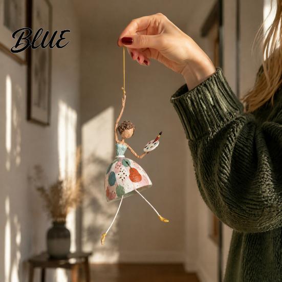 Graceful Silhouette Art Dancing Lady Hanging Ornament for Home Decor Elegant Sculpture Ornaments Creative Pendant Indoor Outdoor Window Porch Garden