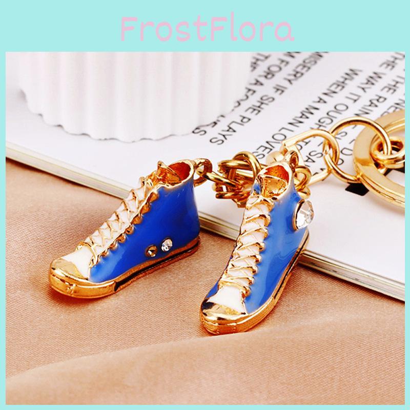 Fashionable Mini High Top Shoes Key Ring Stunning Rhinestone Decoration For Keys