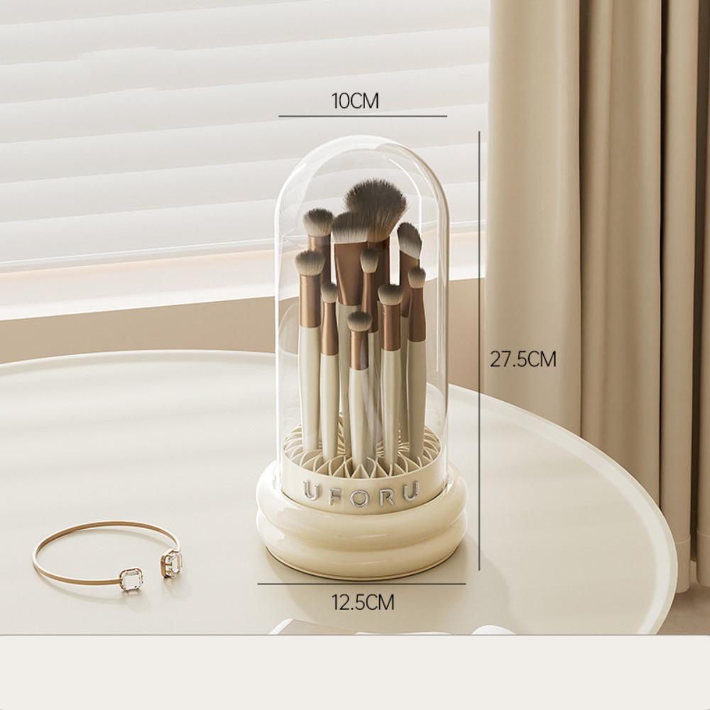 Dustproof Makeup Brush Cleaner Bowl 2-in-1 Cosmetic Brush Hang Drying Holder  Pen Holder